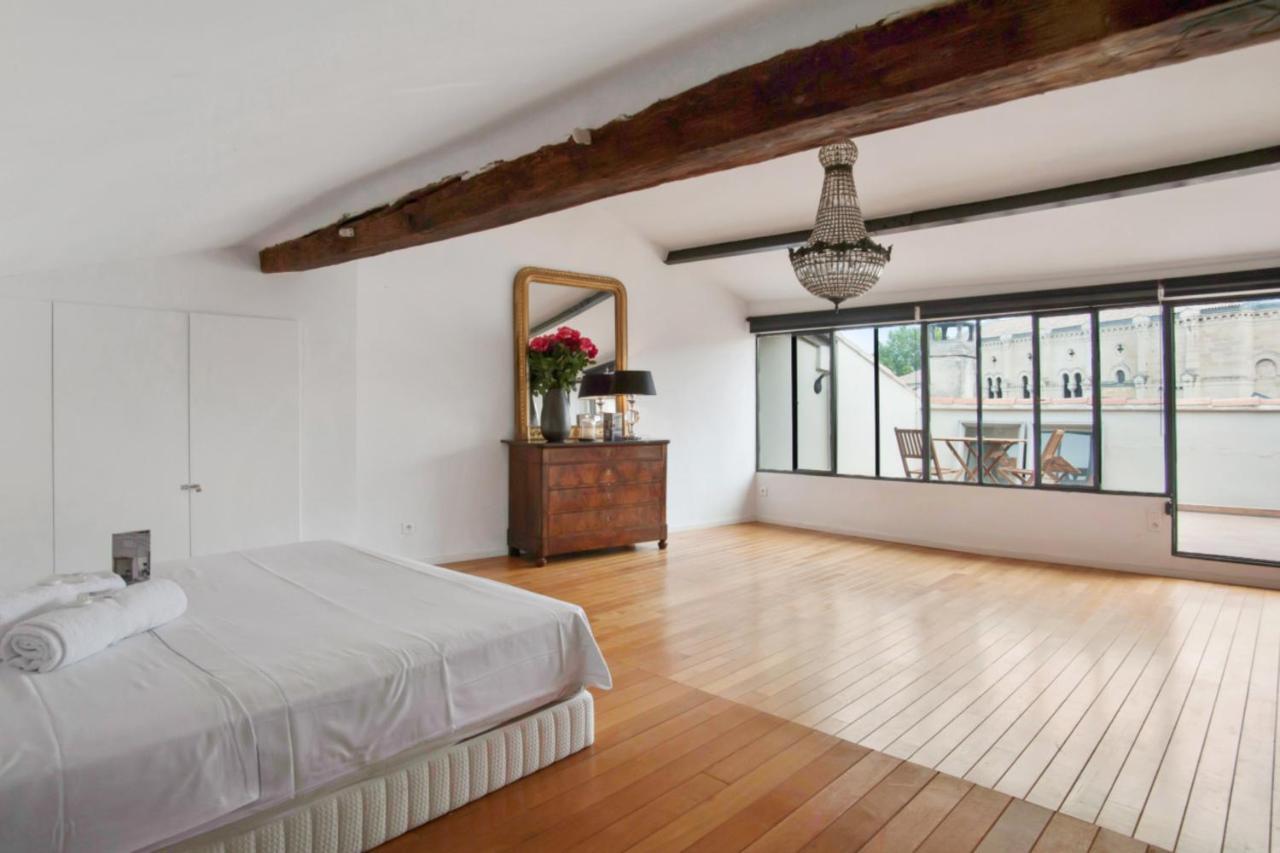 Charming And Large Duplex Flat With Beautiful Terrace In Avignon Leilighet Eksteriør bilde
